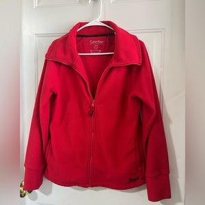 Red Calvin Klein jacket
